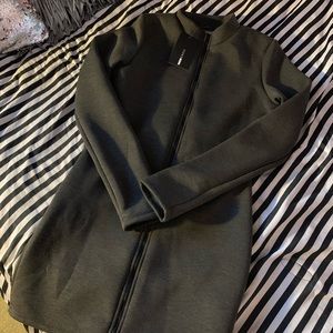 Grey Zipper Front Mini Dress Fashion Nova